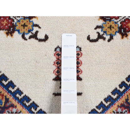 Persian Wool Hand Knotted Rug Ivory Ivory 3.3X4.3 -O087459