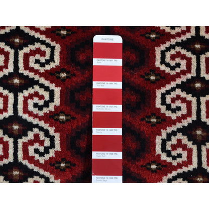 Persian Wool Hand Knotted Rug Red Ivory 3.2X4.1 -O087460