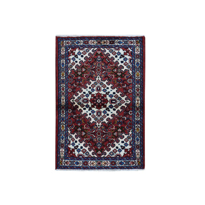 Persian Wool Hand Knotted Rug Red Ivory 3.5X5.1 -O087462