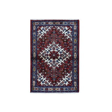 Persian Wool Hand Knotted Rug Red Ivory 3.5X5.1 -O087462