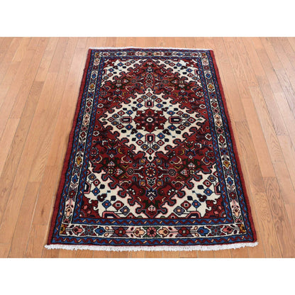 Persian Wool Hand Knotted Rug Red Ivory 3.5X5.1 -O087462