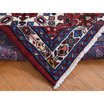 Persian Wool Hand Knotted Rug Red Ivory 3.5X5.1 -O087462