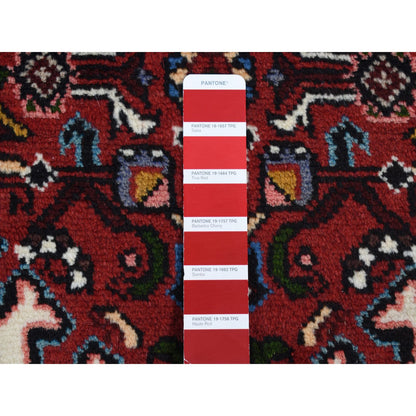 Persian Wool Hand Knotted Rug Red Ivory 3.5X5.1 -O087462