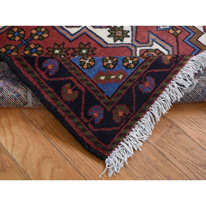 Persian Wool Hand Knotted Rug Red Midnight Blue 3.5X5.0 -O087464