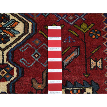 Persian Wool Hand Knotted Rug Red Blue 3.4X6.8 -O087467