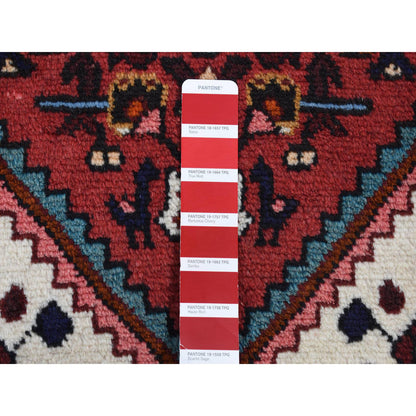 Persian Wool Hand Knotted Rug Red Ivory 3.5X5.1 -O087468