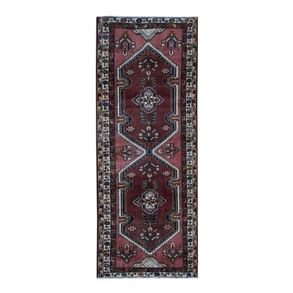 Persian Wool Hand Knotted Rug Red Ivory 3.9X9.9 -O087469