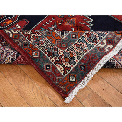 Persian Wool Hand Knotted Rug Blue Ivory 4.8X9.7 -O087472