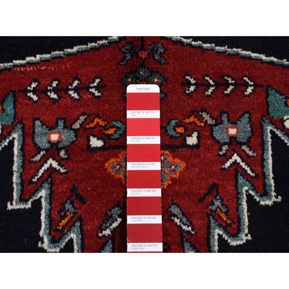 Persian Wool Hand Knotted Rug Blue Ivory 4.8X9.7 -O087472