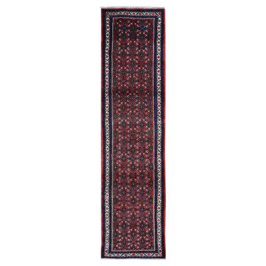 Persian Wool Hand Knotted Rug Red Ivory 2.6X10.0 -O087476