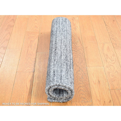 Modern and Contemporary Wool Hand Loomed Rug Grey No Border 2.0X2.0 -O087481