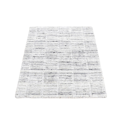 Modern and Contemporary Wool Hand Loomed Rug Ivory No Border 1.10X2.0 -O087482