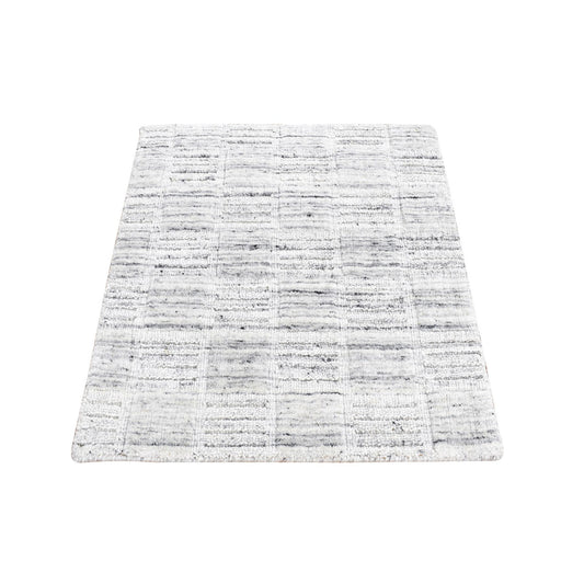Modern and Contemporary Wool Hand Loomed Rug Ivory No Border 1.10X2.0 -O087482