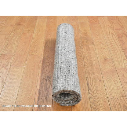 Modern and Contemporary Wool Hand Loomed Rug Grey No Border 2.1X2.3 -O087483