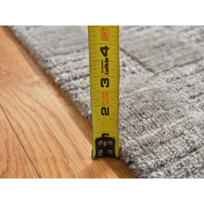 Modern and Contemporary Wool Hand Loomed Rug Grey No Border 2.1X2.3 -O087483