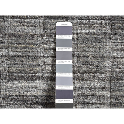 Modern and Contemporary Wool Hand Loomed Rug Grey No Border 2.0X2.0 -O087485