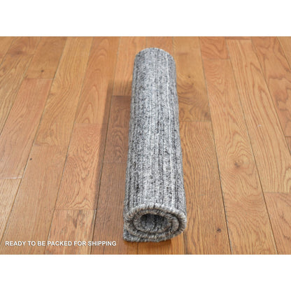 Modern and Contemporary Wool Hand Loomed Rug Grey No Border 2.0X2.0 -O087485