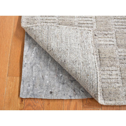 Modern and Contemporary Wool Hand Loomed Rug Beige No Border 2.0X2.1 -O087486