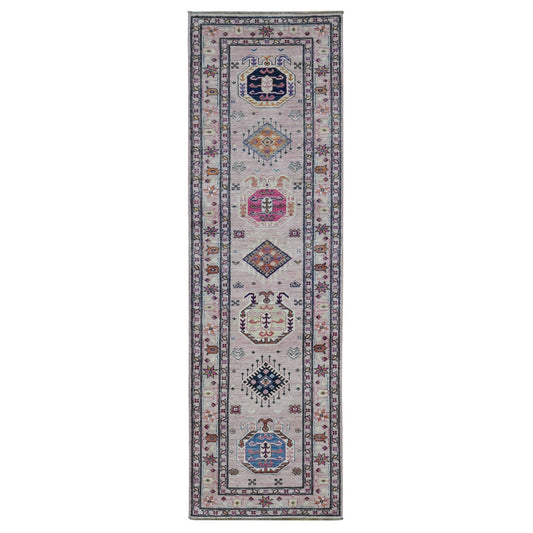 Kazak Wool Hand Knotted Rug Pink Pink 2.8X8.10 -O087504