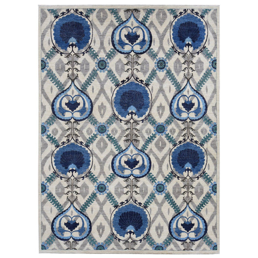 Clearance Wool Hand Knotted Rug Ivory No Border 10.0X13.9 -O087511