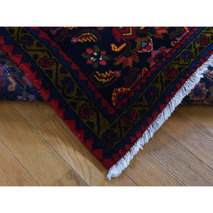 Persian Wool Hand Knotted Rug Blue Blue 3.9X9.7 -O087523