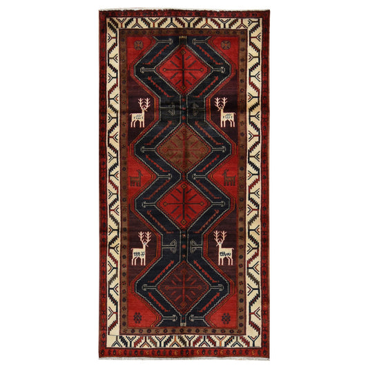 Persian Wool Hand Knotted Rug Red Ivory 5.2X10.6 -O087524