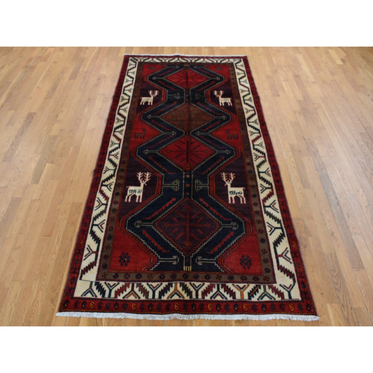 Persian Wool Hand Knotted Rug Red Ivory 5.2X10.6 -O087524
