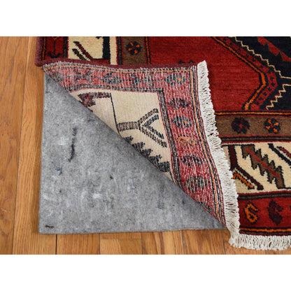 Persian Wool Hand Knotted Rug Red Ivory 5.2X10.6 -O087524