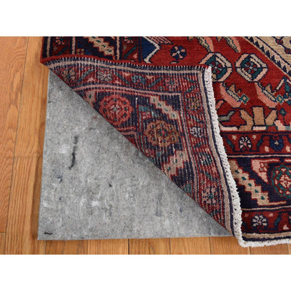 Persian Wool Hand Knotted Rug Brown Yale Blue 5.1X10.2 -O087527