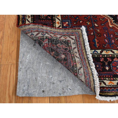 Persian Wool Hand Knotted Rug Red Black 5.0X10.1 -O087528