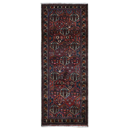 Persian Wool Hand Knotted Rug Red Ivory 3.8X9.8 -O087529