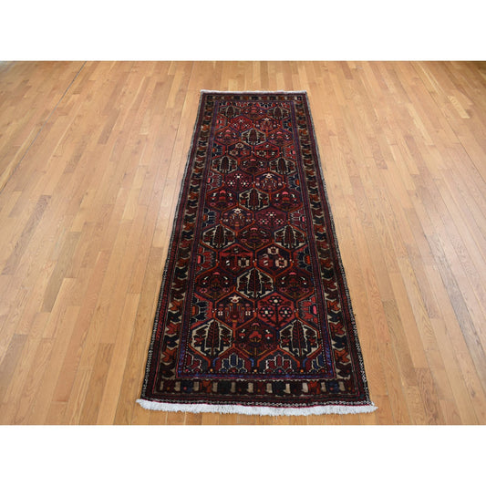 Persian Wool Hand Knotted Rug Red Ivory 3.8X9.8 -O087529
