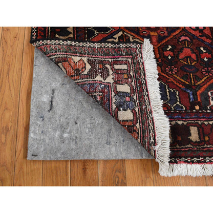 Persian Wool Hand Knotted Rug Red Ivory 3.8X9.8 -O087529