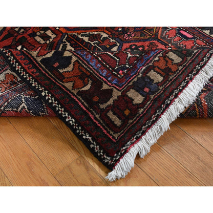Persian Wool Hand Knotted Rug Red Ivory 3.8X9.8 -O087529