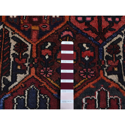 Persian Wool Hand Knotted Rug Red Ivory 3.8X9.8 -O087529