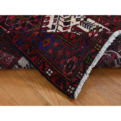 Persian Wool Hand Knotted Rug Red Blue 3.2X10.5 -O087531