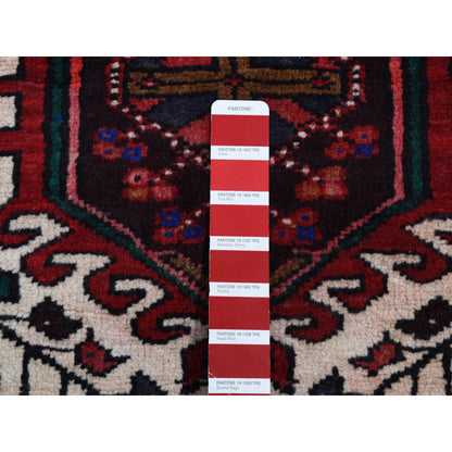 Persian Wool Hand Knotted Rug Red Blue 3.2X10.5 -O087531