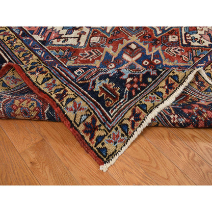 Heriz Wool Hand Knotted Rug Red Blue 9.7X16.6 -O087534