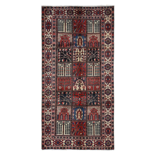 Persian Wool Hand Knotted Rug Red Ivory 5.1X10.0 -O087542