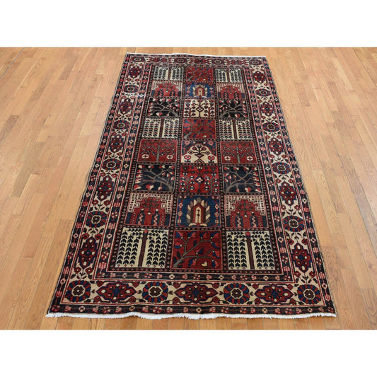 Persian Wool Hand Knotted Rug Red Ivory 5.1X10.0 -O087542