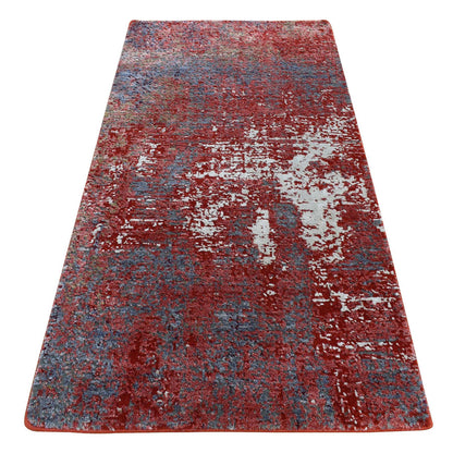 Modern and Contemporary Wool Hand Knotted Rug Red No Border 2.4X4.7 -O087544