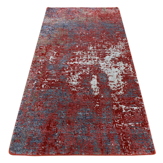 Modern and Contemporary Wool Hand Knotted Rug Red No Border 2.4X4.7 -O087544