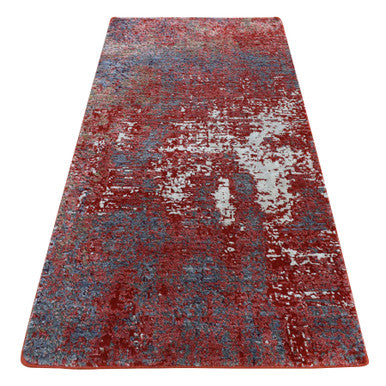 Modern and Contemporary Wool Hand Knotted Rug Red No Border 2.4X4.7 -O087544