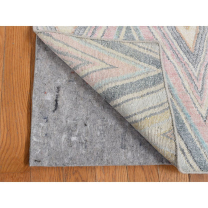 Modern and Contemporary Silk Hand Knotted Rug Blue No Border 2.0X2.0 -O087545