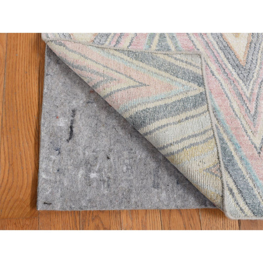Modern and Contemporary Silk Hand Knotted Rug Blue No Border 2.0X2.0 -O087545
