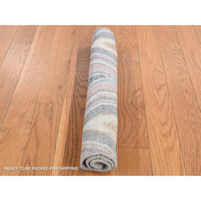 Modern and Contemporary Silk Hand Knotted Rug Blue No Border 2.0X2.0 -O087545