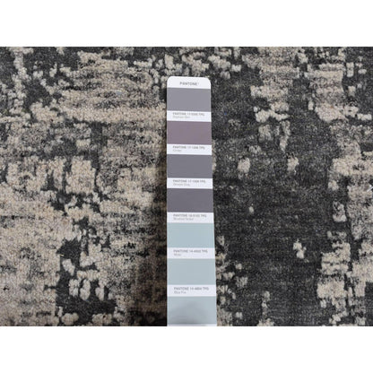 Modern and Contemporary Wool Hand Knotted Rug Black No Border 2.0X2.0 -O087546