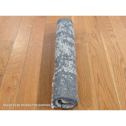 Modern and Contemporary Wool Hand Knotted Rug Black No Border 2.0X2.0 -O087546