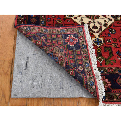 Persian Wool Hand Knotted Rug Red Blue 3.2X5.2 -O087551