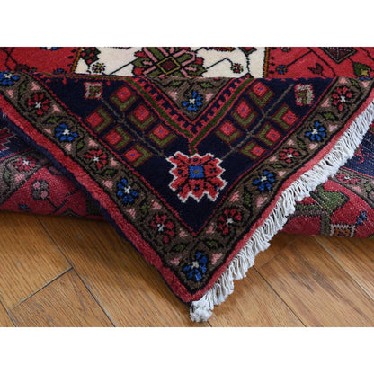 Persian Wool Hand Knotted Rug Red Blue 3.2X5.2 -O087551